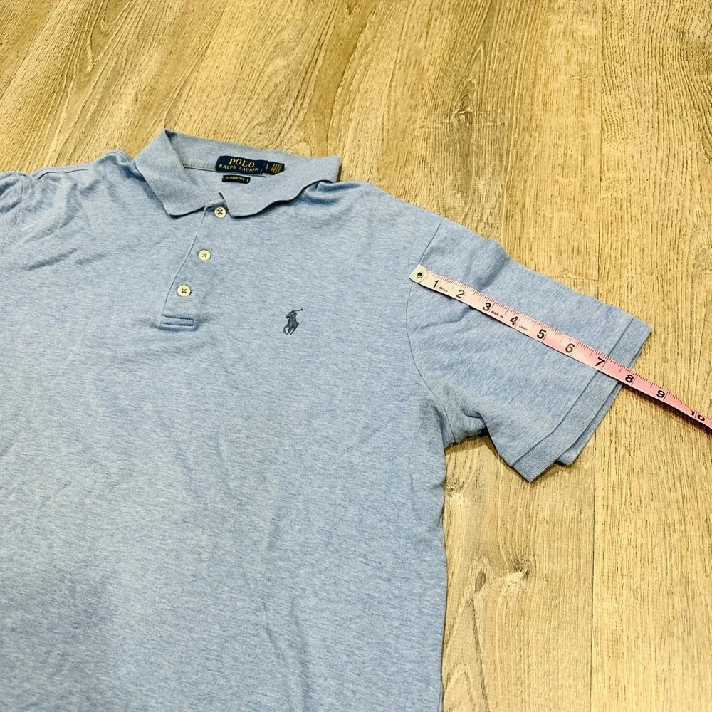 Polo Ralph Lauren Polo Mens Large Light Blue Classic Fit Short Sleeve Polo Shirt